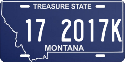 MT license plate 172017K