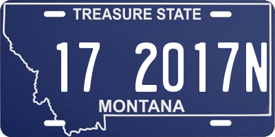 MT license plate 172017N