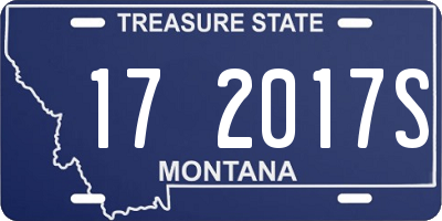 MT license plate 172017S