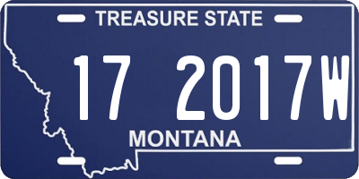 MT license plate 172017W