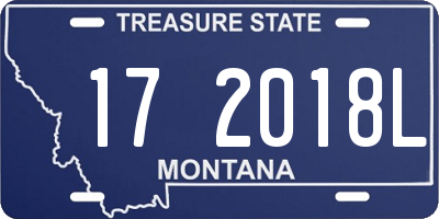 MT license plate 172018L