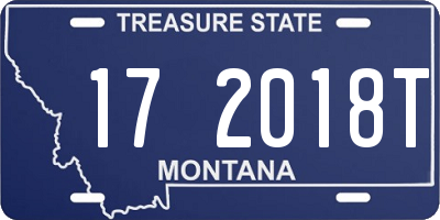 MT license plate 172018T