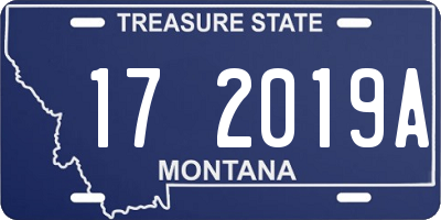 MT license plate 172019A