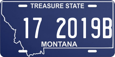 MT license plate 172019B