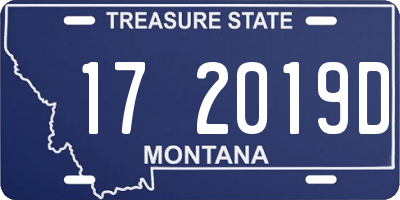 MT license plate 172019D