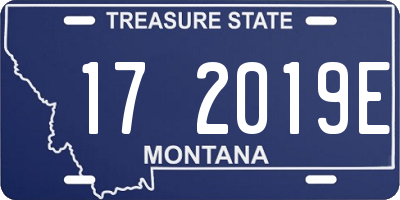 MT license plate 172019E