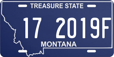 MT license plate 172019F