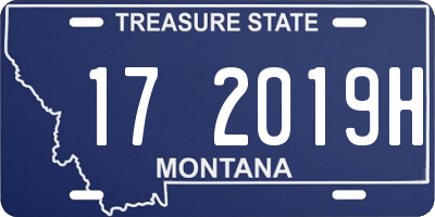 MT license plate 172019H