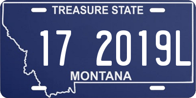 MT license plate 172019L