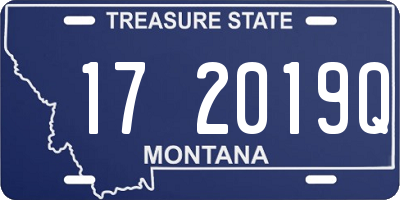 MT license plate 172019Q