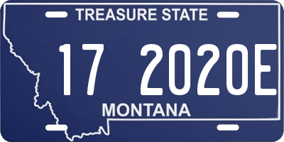 MT license plate 172020E