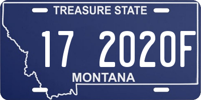 MT license plate 172020F