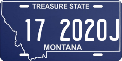 MT license plate 172020J