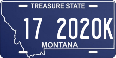 MT license plate 172020K