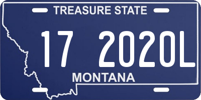 MT license plate 172020L