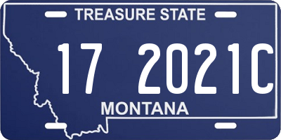 MT license plate 172021C