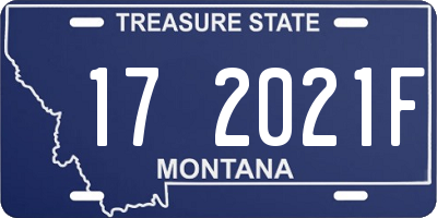 MT license plate 172021F