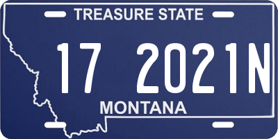 MT license plate 172021N