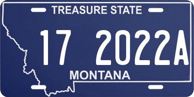MT license plate 172022A
