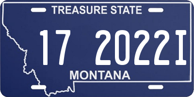 MT license plate 172022I