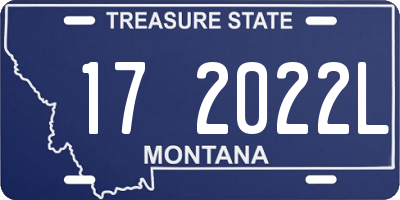 MT license plate 172022L