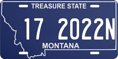 MT license plate 172022N