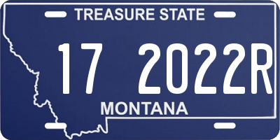 MT license plate 172022R