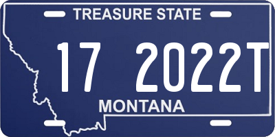 MT license plate 172022T