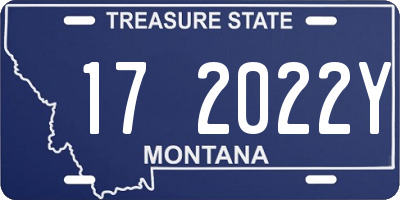 MT license plate 172022Y