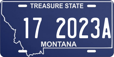 MT license plate 172023A