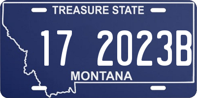 MT license plate 172023B