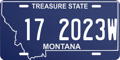 MT license plate 172023W