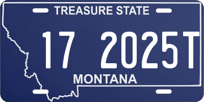 MT license plate 172025T