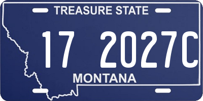 MT license plate 172027C