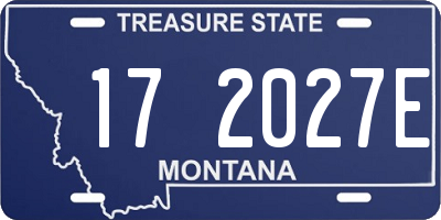MT license plate 172027E