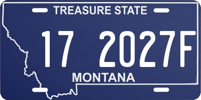 MT license plate 172027F