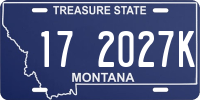 MT license plate 172027K