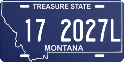 MT license plate 172027L