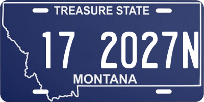 MT license plate 172027N