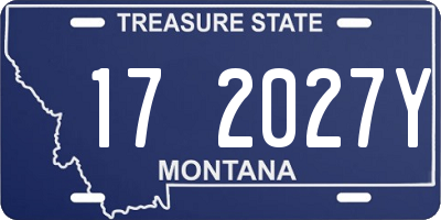 MT license plate 172027Y