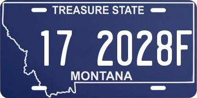 MT license plate 172028F