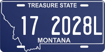 MT license plate 172028L