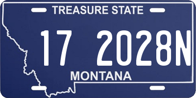 MT license plate 172028N