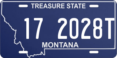 MT license plate 172028T