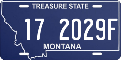 MT license plate 172029F