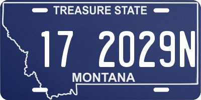 MT license plate 172029N