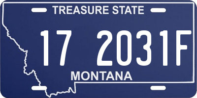 MT license plate 172031F