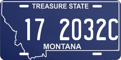 MT license plate 172032C