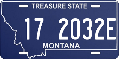 MT license plate 172032E