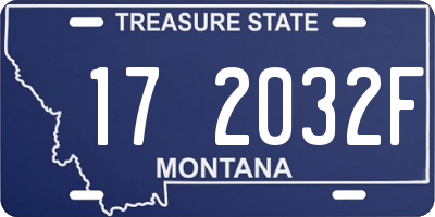 MT license plate 172032F